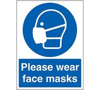 V Safety CV125BC-R Vsafety Please Wear Masques en plastique rigide 300 mm x 400 mm-1 mm