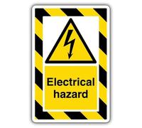 V Safety Electrical Hazard - ExtraViz Panneau de sécurité en aluminium composite 3 mm 250 x 350 mm
