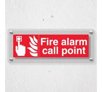 V Safety Fire Alarm Call Point - Paysage - 300 x 100 mm - Panneau de sécurité en plexiglas transparent moulé