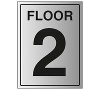 V Safety Floor 2 Panneau de sécurité en plastique rigide Effet aluminium 200 x 300 mm 1,6 mm