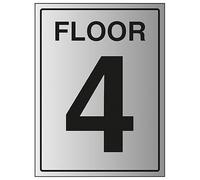 V Safety Floor 4 Panneau de sécurité en plastique rigide Effet aluminium 150 x 200 mm 1,6 mm