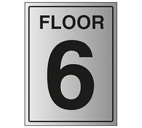 V Safety Floor 6 Panneau de sécurité en plastique rigide Effet aluminium 150 x 200 mm 1,6 mm