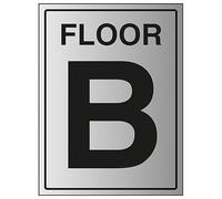 V Safety Floor B Panneau de sécurité en plastique rigide Effet aluminium 150 x 200 mm 1,6 mm