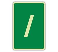 V Safety Forward Panneau en vinyle triple lueur Vert 150 x 225 mm | Phosphorescent | Vinyle auto-adhésif triple lueur | Signalisation de sécurité professionnelle - Fabriqué en Grande-Bretagne