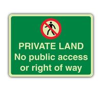 V Safety GloReflect Private Land Panneau de sécurité paysage 400 x 300 mm Aluminium composite 3 mm