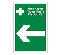 V Safety Kit de premiers secours pour traumatisme en aluminium brossé 200 x 300 mm 3 mm