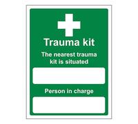 V Safety Kit de traumatisme le plus proche en plastique rigide 2 mm Format portrait 300 x 400 mm