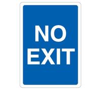 V Safety No Exit Panneau de sécurité en aluminium composite Bleu 210 x 297 mm Format A4 3 mm