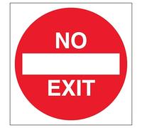 V Safety No Exit - Porte automatique 150 x 150 mm - Panneau de sécurité en plastique rigide 2 mm