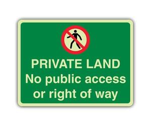 V Safety Panneau de sécurité autoadhésif en vinyle Motif terres privées 400 x 300 mm Triple lueur