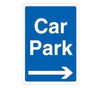 V Safety Panneau de sécurité autocollant en vinyle pour parking - flèche bleue droite 297 x 210 cm