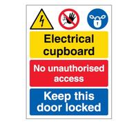 V Safety Panneau de sécurité en aluminium composite réfléchissant Inscription Keep this door locked 210 x 297 mm (A4)