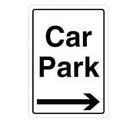 V Safety Panneau de sécurité en plastique rigide pour parking - Flèche droite - 297 x 210 mm - 1 mm