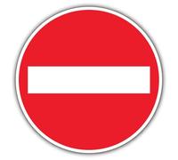 V Safety Panneau de sécurité en vinyle auto-adhésif Inscription No Entry 450 x 450 mm