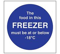 V Safety Panneau de sécurité magnétique The food in this freezer 100 x 100 mm