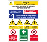 V Safety Panneau de sécurité multi-dangers pour chien Correx® 450 x 600 mm
