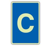 V Safety Panneau de sécurité photoluminescent en plastique rigide 1,2 mm Bleu 200 x 300 mm