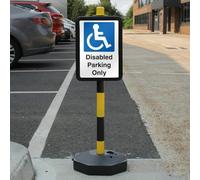 V Safety Panneau de signalisation temporaire pour handicapés Parking Only 210 x 297 mm (A4) 3 mm en composite d'aluminium réfléchissant