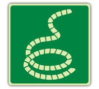 V Safety Panneau en vinyle triple lueur Motif ligne de levée 150 x 150 mm | Phosphorescent | Vinyle auto-adhésif triple lueur | Signalisation de sécurité marine - Fabriqué en Grande-Bretagne