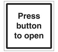 V Safety Press Button To Open Panneau de sécurité en aluminium brossé 3 mm 150 x 150 mm