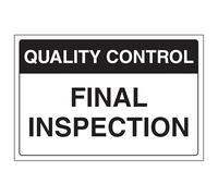 V Safety Quality Control - Final Inspection 300 x 200 mm - Panneau de sécurité en aluminium composite 3 mm