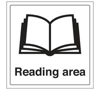 V Safety Reading Area Panneau de sécurité en plastique rigide 200 x 200 mm 2 mm