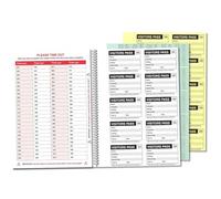 V Safety Recharge pour carnet visiteur professionnel avec 100 inserts de badges (90 x 60 mm) - Système de connexion pour zones de réception conforme au RGPD - 10 passages par page avec informations de