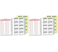 V Safety Recharge pour carnet visiteur professionnel avec 100 inserts de badges (90 x 60 mm) - Système de connexion pour zones de réception conforme au RGPD - 10 passages par page avec informations de