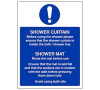 V Safety Rideau de douche/tapis de douche 150 x 200 mm - Panneau de sécurité composite en aluminium brossé 3 mm