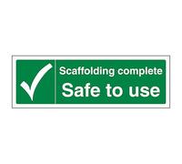 V Safety Scaffolding Complete Safe To Use - Paysage 600 x 200 mm - Panneau de sécurité composite en aluminium brossé de 3 mm