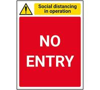 V Safety SD In Operation - No Entry - 150 mm x 200 mm - Vinyle autocollant