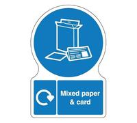 V Safety Shaped WRAP Panneau de sécurité en aluminium composite 3 mm Papier et carton 300 x 400 mm