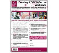 V Safety SP071A2-PW Vsafety Covid-Secure Workplace Poster en polypropylène 420 x 594 mm