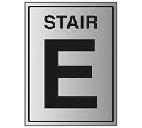 V Safety Stair E Panneau de sécurité en plastique rigide effet aluminium 200 x 300 mm 1,6 mm