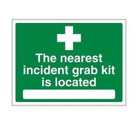 V Safety The Nearest Incident Grab Kit est situé 400 x 300 mm - Brille dans le noir Plastique rigide 1 mm