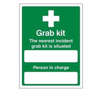 V Safety The Nearest Incident Grab Kit is sitated - Portrait 400 x 600 mm - Brille dans le noir Plastique rigide 1 mm