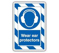 V Safety Wear Ear Protectors ExtraViz Panneau de sécurité en aluminium composite 3 mm 250 x 350 mm