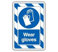 V Safety Wear Gloves ExtraViz Autocollant pour fenêtre 250 x 350 mm