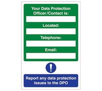 V Safety Your Data Protection Officer/Contact is : 300 x 400 mm - Panneau de sécurité composite en aluminium 3 mm