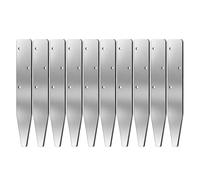 V Shape Concrete Stakes - 10 Pack Reusable Steel Ground Anchors | Flat Metal Form Stakes for Landscape Edging Use