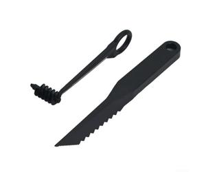 V-Shape Fruit Carving Tool Set 2pcs Kitchen Decor | Creates V-cuts and spirals, pour ideal for melons, cucumbers, grip , plastic build, 2-piece set