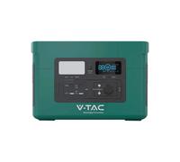 V-TAC 1000W Portable Power Station 1024Wh LiFePO4 Battery with Wireless Charger Vert