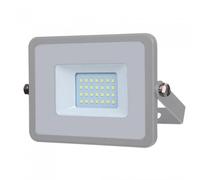 V-TAC 10W Projecteur LED de sécurité extérieur étanche avec verre gris Samsung LED gris corps IP65 (Blanc, 20W)