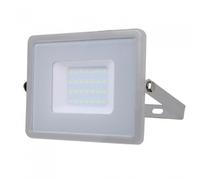 V-TAC 10W Projecteur LED de sécurité extérieur étanche avec verre gris Samsung LED gris corps IP65 (Blanc, 30W)