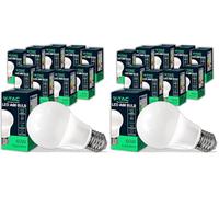 V-TAC 10x Ampoules LED culot E27 8,5W (équivalent 60W) A60-806 Lumen - Ouverture du Faisceau Lumineux 200° - Efficacité Maximale et Économie d'Énergie - 4000K Blanc Neutre (Lot de 2)