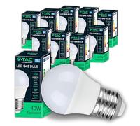 V-TAC 10x Ampoules LED G45 - [ Efficacité Maximale 4,5W ] - E27 - (Équivalentes à 40W) - 470 Lumens - 10 Pièces - Petites Ampoules LED à Économie d’Énergie - Blanc Neutre 4000K