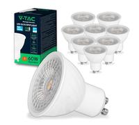 V-TAC 10x Ampoules LED GU10 6W (équivalent 60W) - CHIP SAMSUNG - 445 Lumen - Haute Luminosité - Spot LED GU10 pour Efficacité Maximale et Économie d'énergie - Lumière Blanc Chaud 3000K