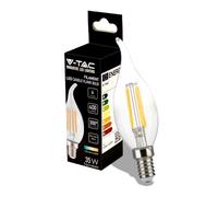 V-TAC 214430 Ampoule LED avec culot à vis E14-4W (équivalent à 35W) - 400 lumens - Efficacité maximale et économie d'énergie - 6500K lumière blanche froide - (Boîte de 1 pièce)