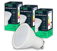 V-TAC 3x Ampoules LED GU10-10W Haute luminosité (Équivalent 70W) - 1000 Lumen - Spot LED GU10 pour une Efficacité Maximale et une économie d'énergie - Blanc Neutre 4000K
