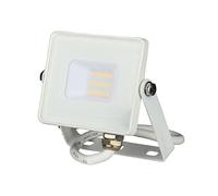 V-TAC 429 Projecteur 10W sécurité extérieur étanche avec Verre Gris Corps Blanc Samsung LED IP65 6400K 800 lumens, Die Cast Aluminium, 10 W